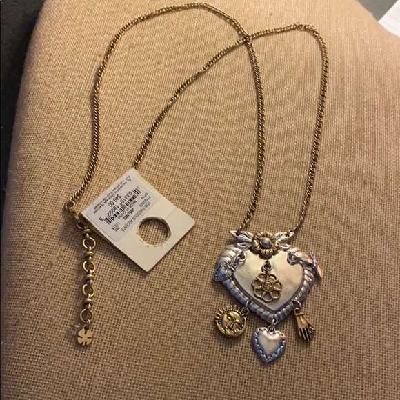 Lucky Brand Jewelry - NEW 6 Charm heart pendant/necklace long length